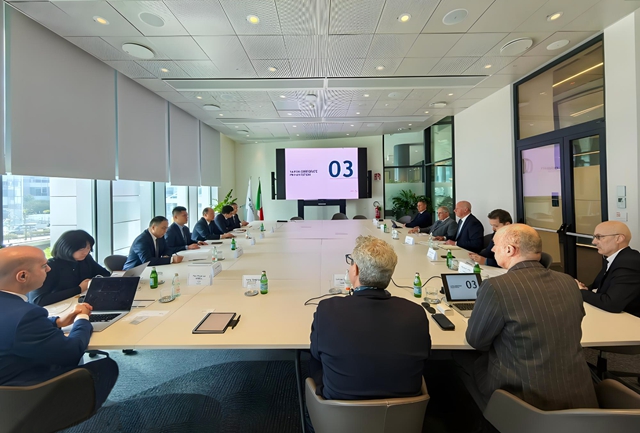 莫鼎革會見塞班工程公司董事長亞歷山德羅·普利蒂